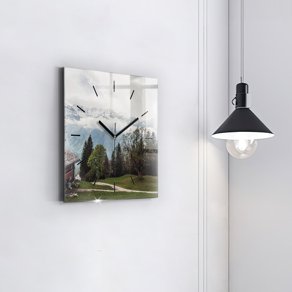 Reloj cuadrado Vista de montaña
