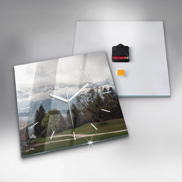 Reloj cuadrado Vista de montaña