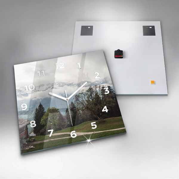 Reloj cuadrado Vista de montaña