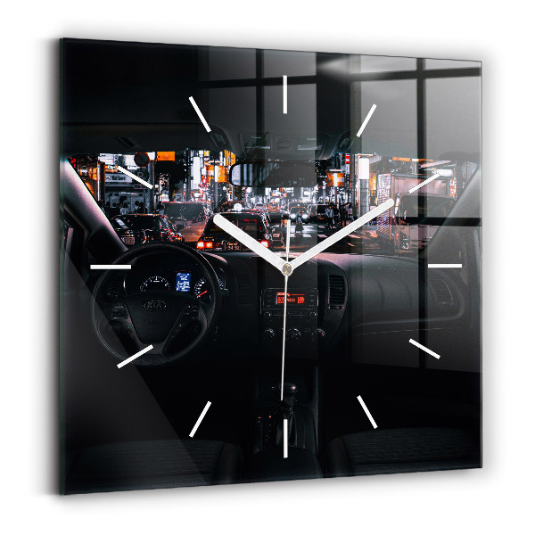 Reloj de pared cuadrado Coche en Tokio