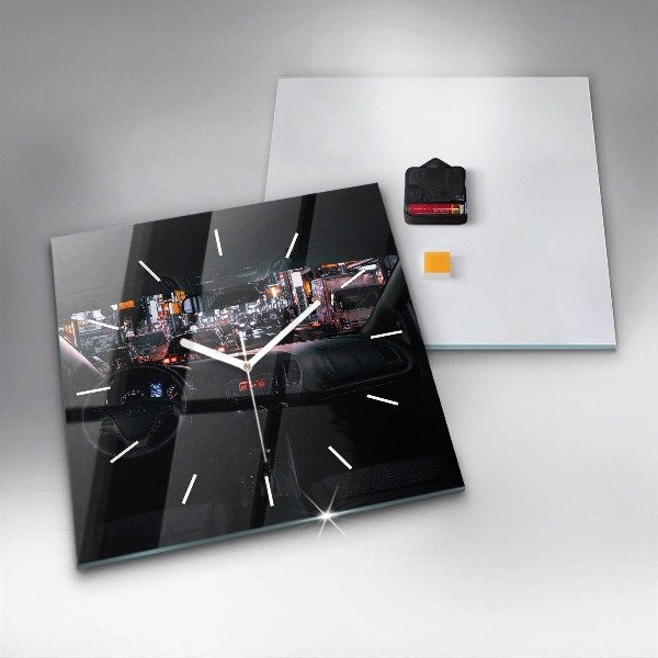 Reloj de pared cuadrado Coche en Tokio