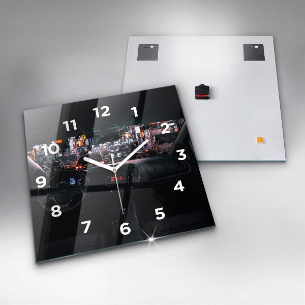Reloj de pared cuadrado Coche en Tokio
