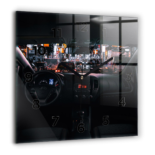 Reloj de pared cuadrado Coche en Tokio