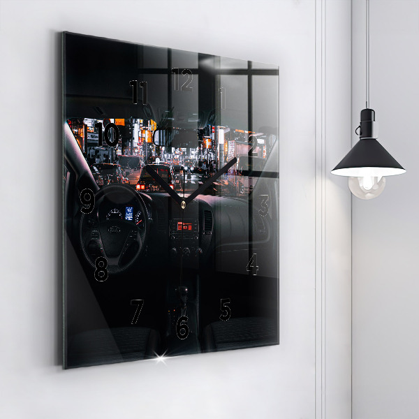 Reloj de pared cuadrado Coche en Tokio