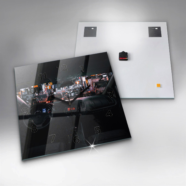 Reloj de pared cuadrado Coche en Tokio