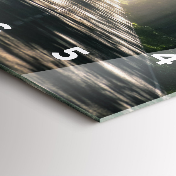 Reloj de pared cuadrado Carretera forestal y rayas de sol