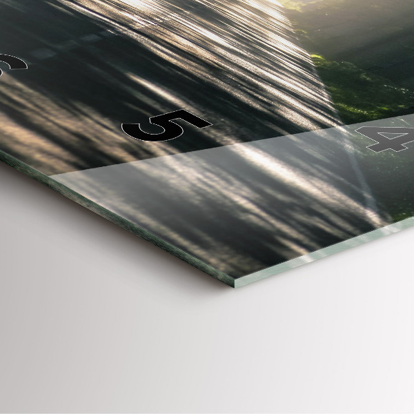 Reloj de pared cuadrado Carretera forestal y rayas de sol