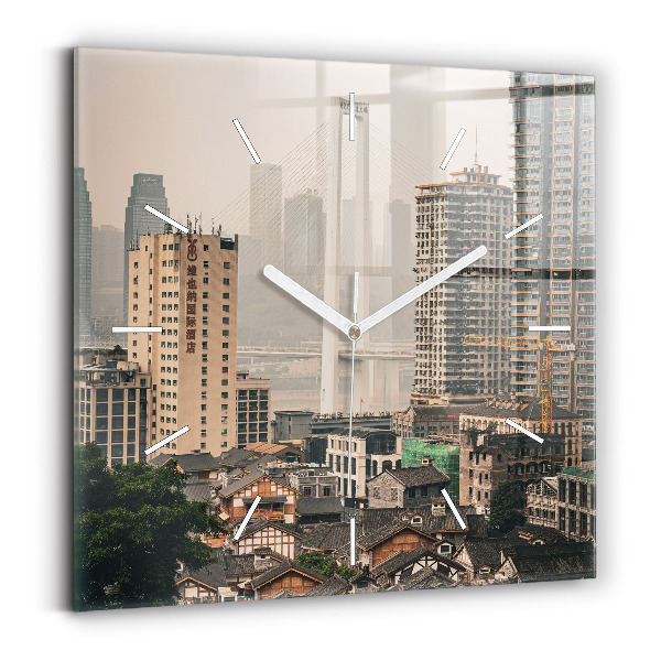 Reloj de pared cuadrado Casco antiguo de Chongqing