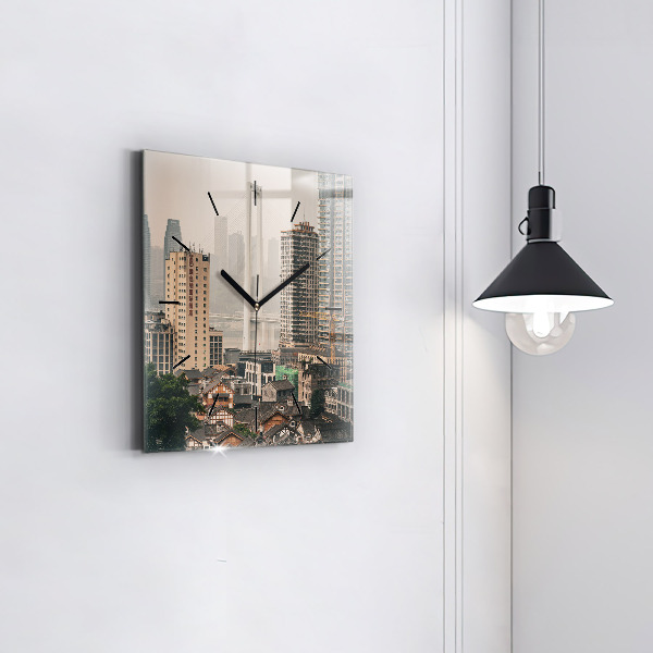 Reloj de pared cuadrado Casco antiguo de Chongqing