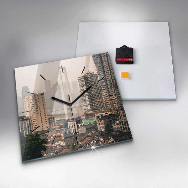 Reloj de pared cuadrado Casco antiguo de Chongqing