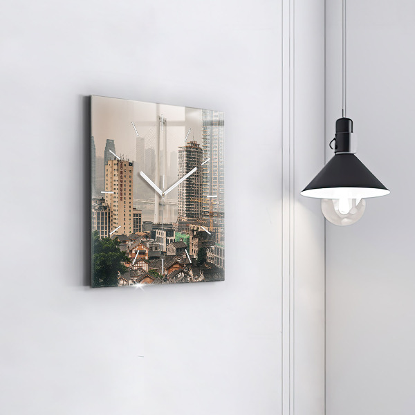 Reloj de pared cuadrado Casco antiguo de Chongqing
