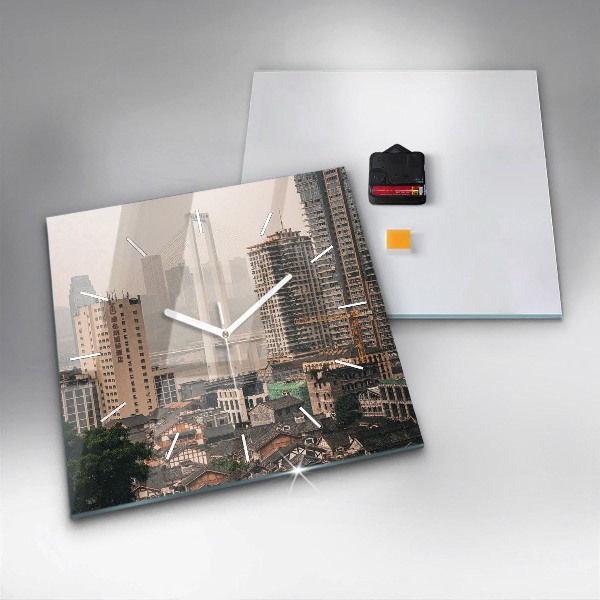 Reloj de pared cuadrado Casco antiguo de Chongqing