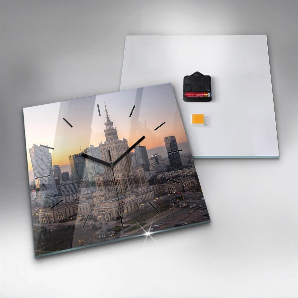 Reloj cuadrado Panorama de Varsovia