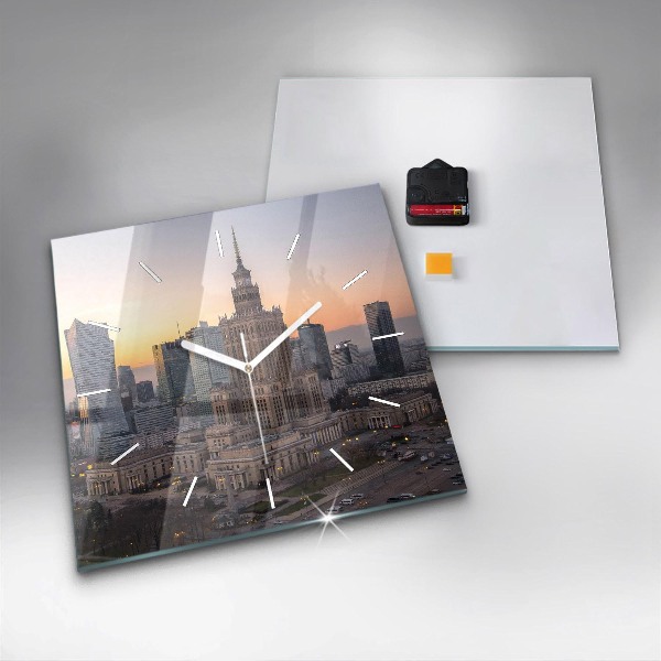 Reloj cuadrado Panorama de Varsovia