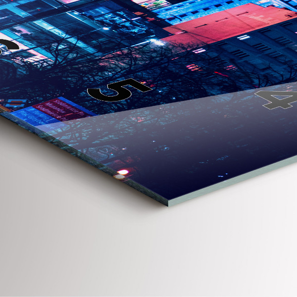 Reloj de pared cuadrado Varsovia de noche