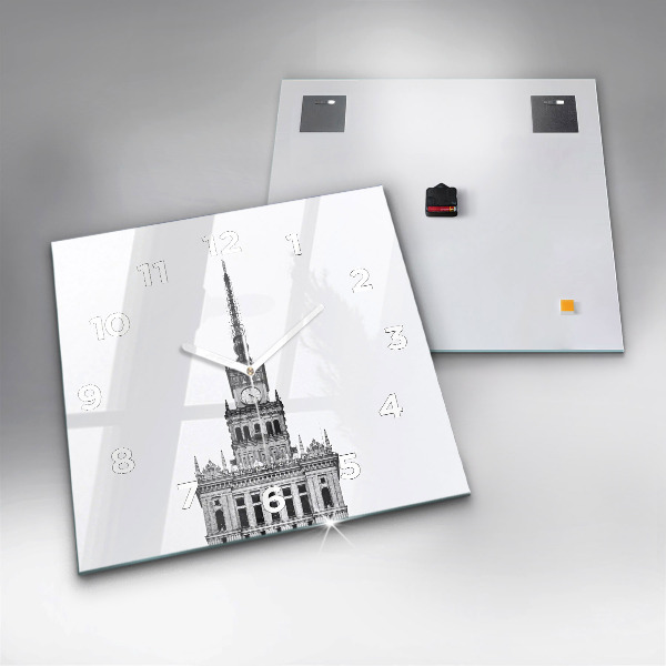 Reloj de pared cuadrado Palacio de la Cultura y la Ciencia