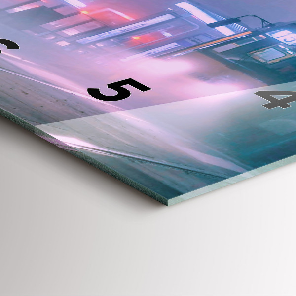 Reloj cuadrado Varsovia en la niebla