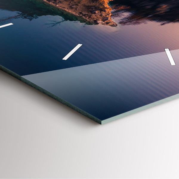 Reloj de pared cuadrado Cracovia Lago Zakrzówek Otoño