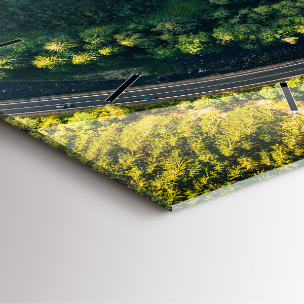 Reloj cuadrado Bosque a vista de pájaro