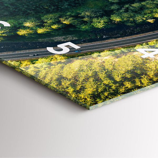 Reloj cuadrado Bosque a vista de pájaro