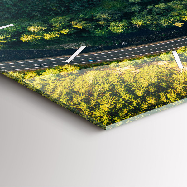 Reloj cuadrado Bosque a vista de pájaro