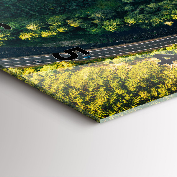 Reloj cuadrado Bosque a vista de pájaro