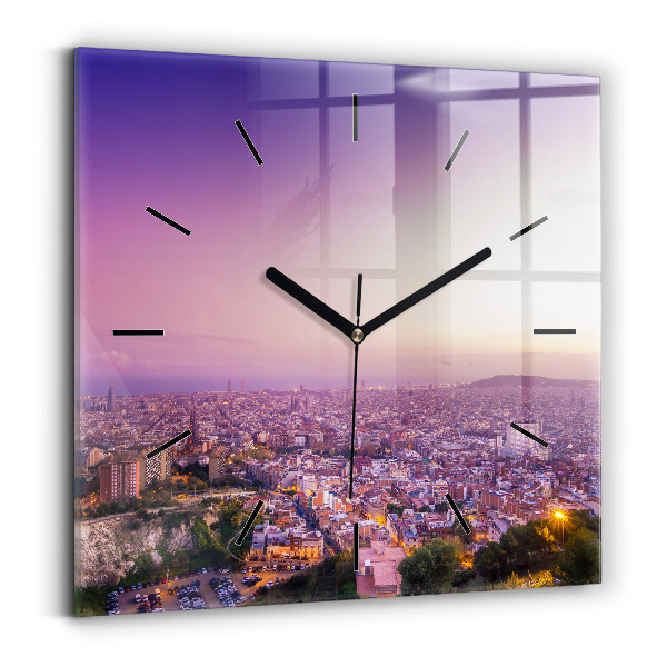 Reloj de pared cuadrado Barcelona Bunkers El Carmel
