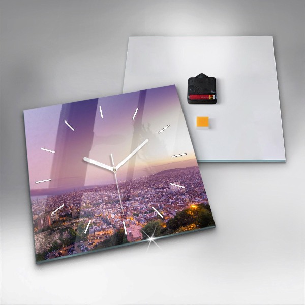 Reloj de pared cuadrado Barcelona Bunkers El Carmel