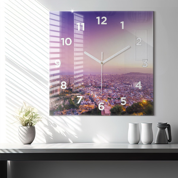 Reloj de pared cuadrado Barcelona Bunkers El Carmel
