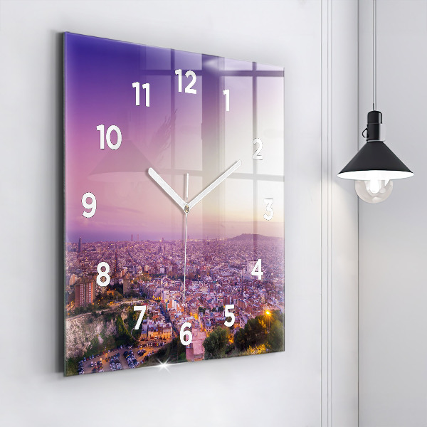 Reloj de pared cuadrado Barcelona Bunkers El Carmel