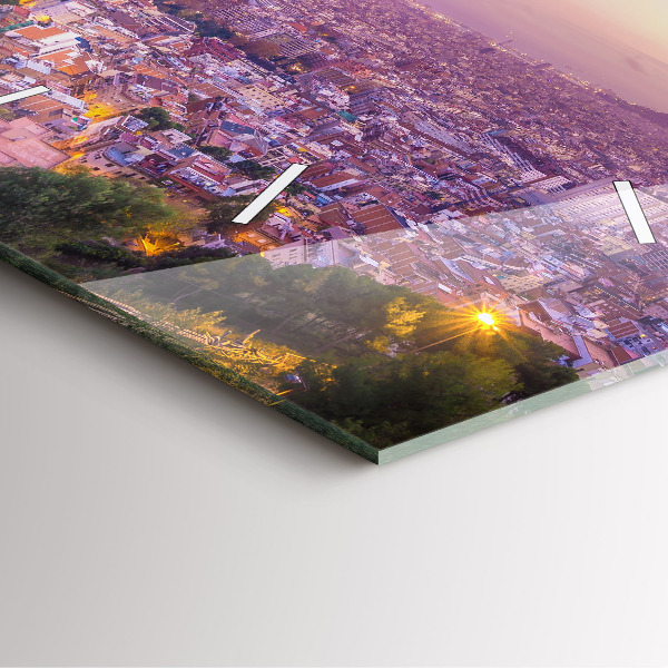 Reloj de pared cuadrado Barcelona Bunkers El Carmel