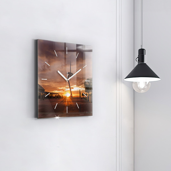 Reloj cuadrado Parque Olímpico de Barcelona