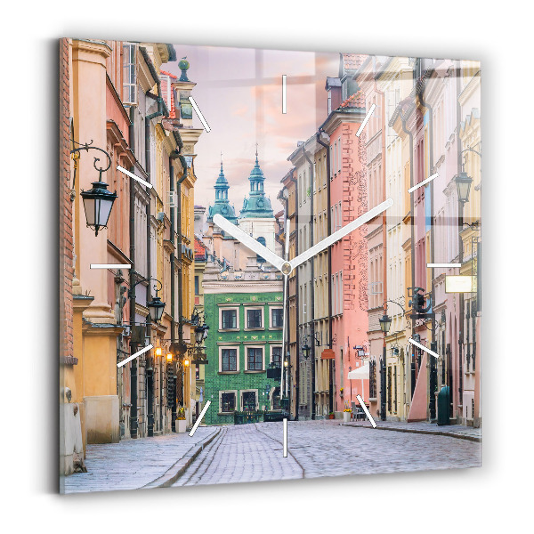 Reloj de pared cuadrado Casco antiguo de Varsovia