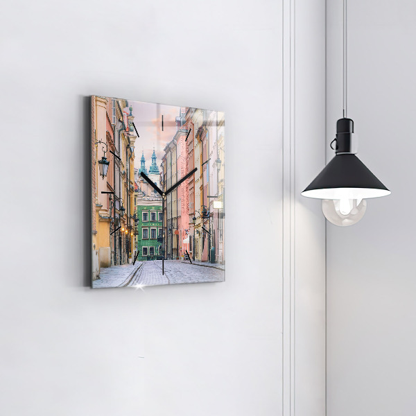 Reloj de pared cuadrado Casco antiguo de Varsovia