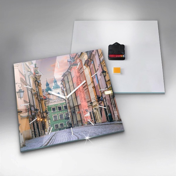 Reloj de pared cuadrado Casco antiguo de Varsovia