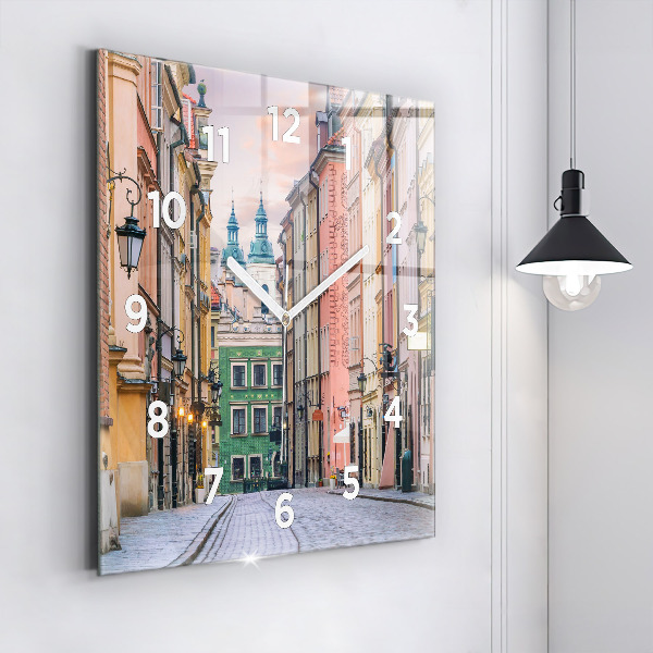 Reloj de pared cuadrado Casco antiguo de Varsovia