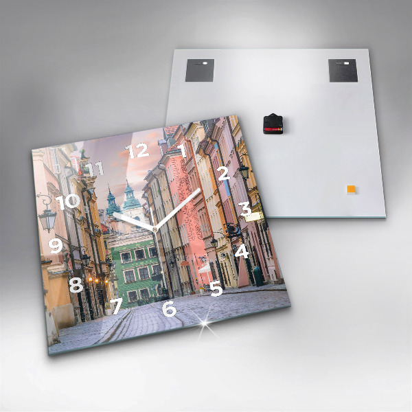 Reloj de pared cuadrado Casco antiguo de Varsovia