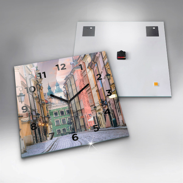 Reloj de pared cuadrado Casco antiguo de Varsovia