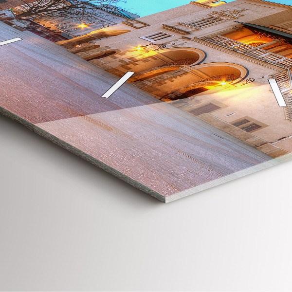 Reloj de pared cuadrado Plaza del Mercado Principal en Cracovia