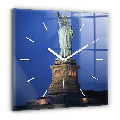 Reloj de pared cuadrado Estatua de la Libertad en Nueva York