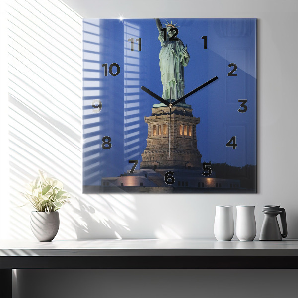 Reloj de pared cuadrado Estatua de la Libertad en Nueva York