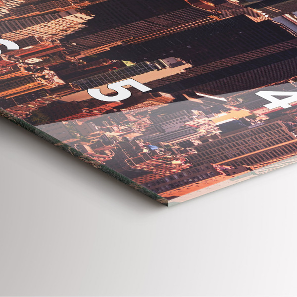 Reloj cuadrado Panorama de la ciudad oeste