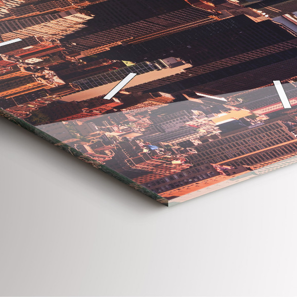 Reloj cuadrado Panorama de la ciudad oeste