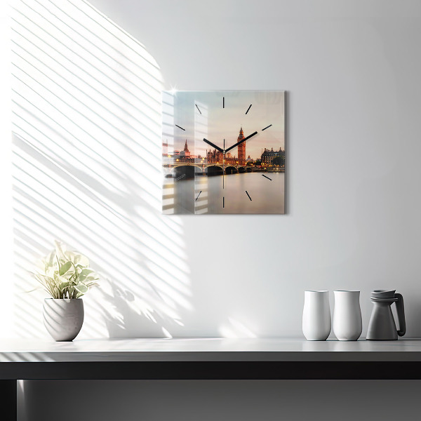 Reloj cuadrado Big Ben, horizonte de Londres