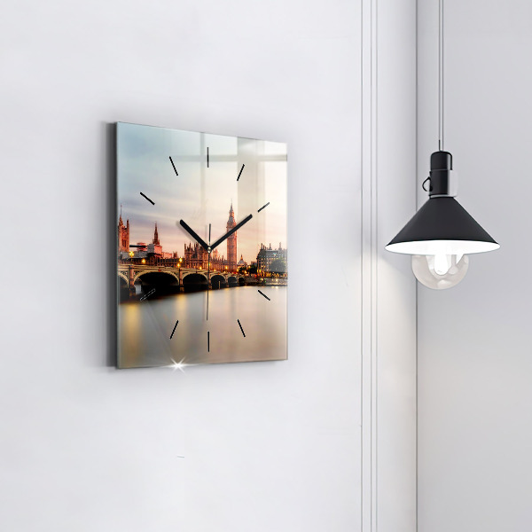 Reloj cuadrado Big Ben, horizonte de Londres