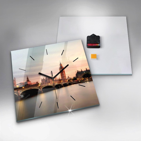 Reloj cuadrado Big Ben, horizonte de Londres