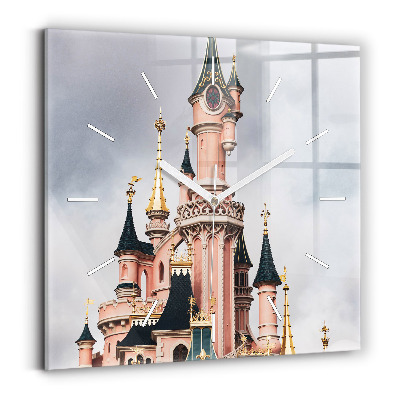 Reloj de pared cuadrado Castillo de Disneyland en París