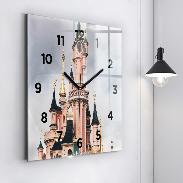 Reloj de pared cuadrado Castillo de Disneyland en París
