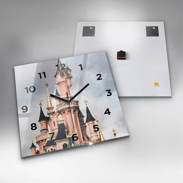 Reloj de pared cuadrado Castillo de Disneyland en París