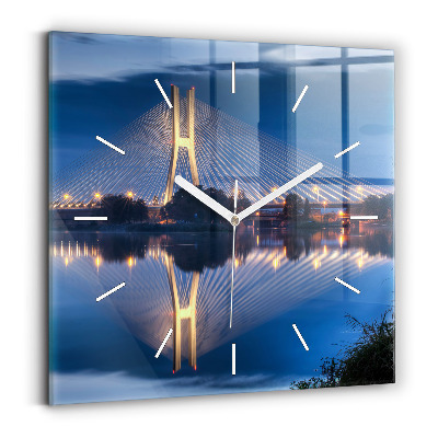 Reloj de pared cuadrado Puente Rędziński Wroclaw